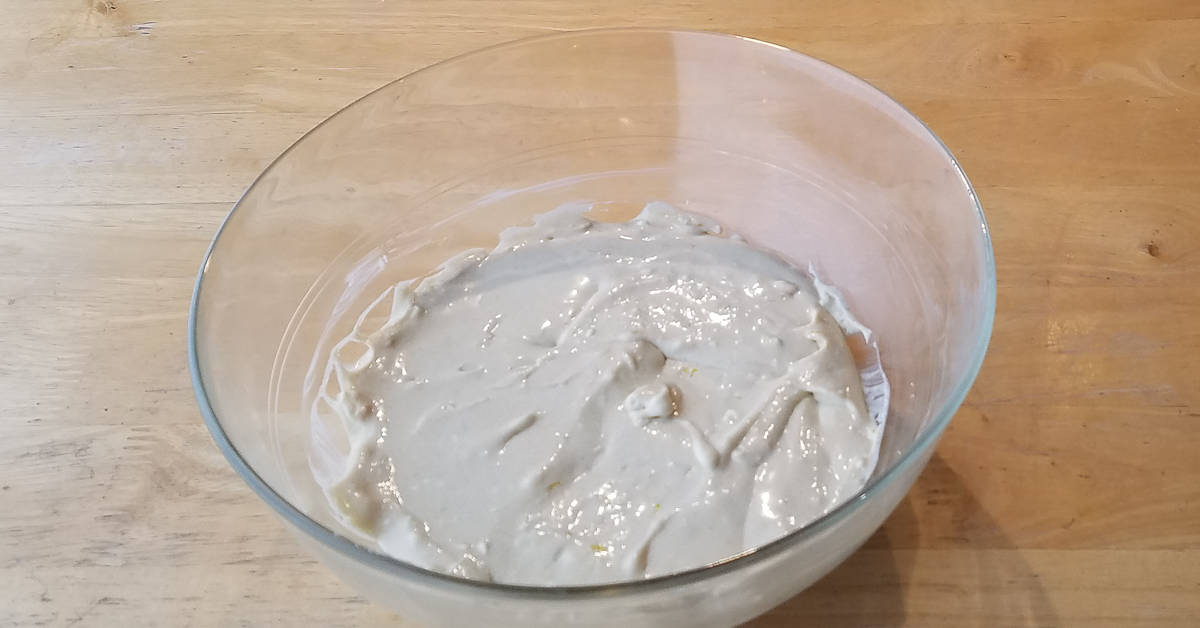 Cream Cheese Brownies filling mixed