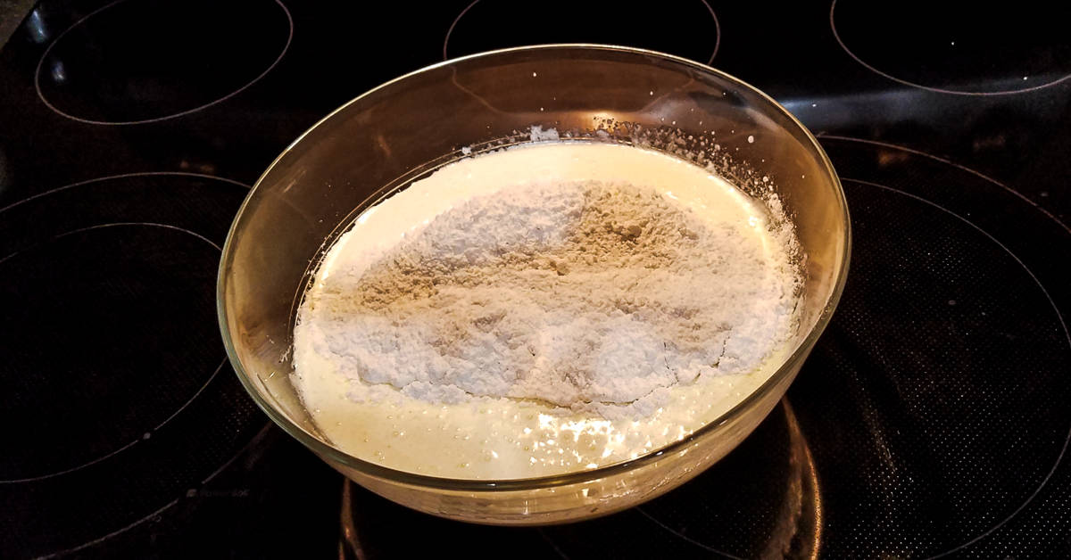 Custard Filled Cornbread add dry ingredients