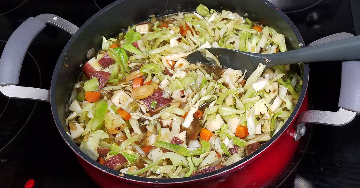 Kielbasa and Vegetable Soup stir everything together