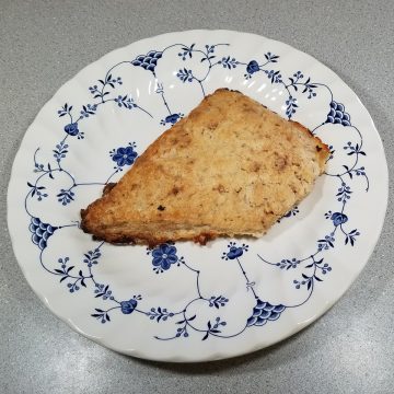 Bad scone on plate What happened here