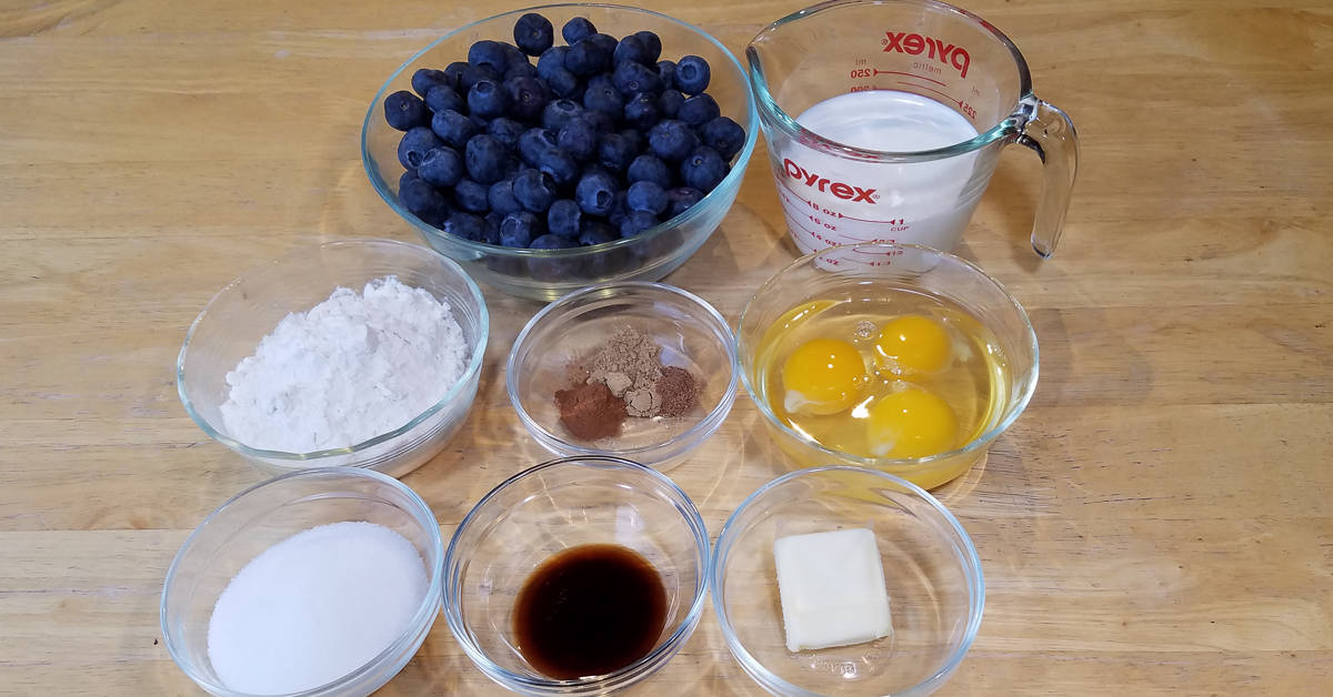Blueberry Clafoutis ingredients