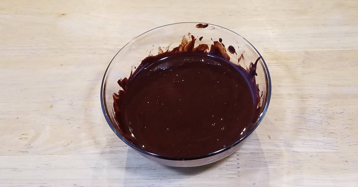 Chocolate custard melted chocolate