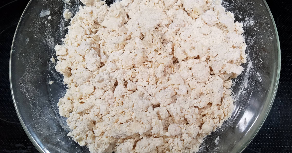 Triple Ginger Scones dough has been gently mixed
