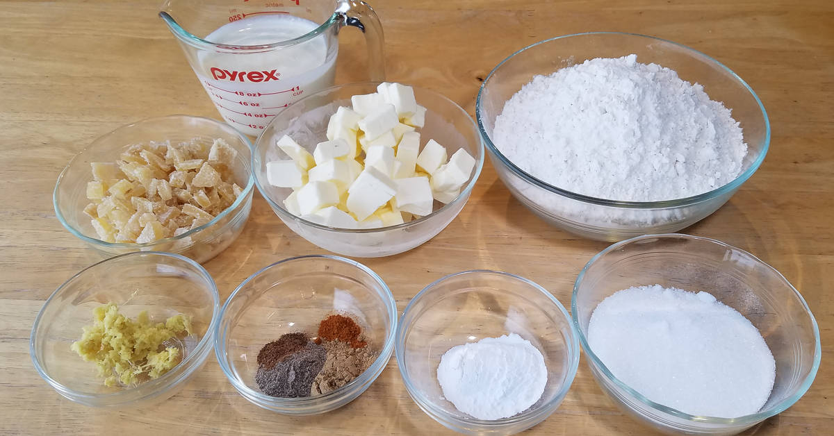 Triple Ginger Scones ingredients