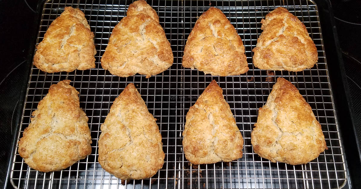 Triple Ginger Scones out of the oven