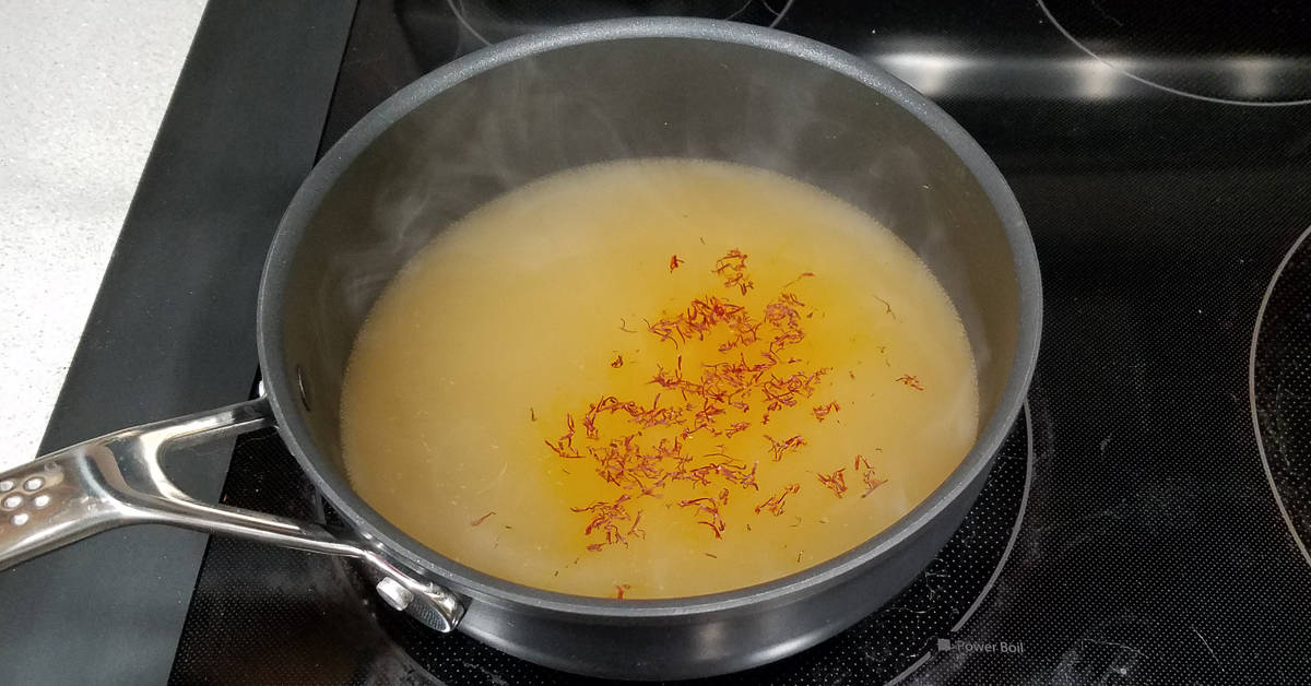 Rice Pilaf saffron in chicken stock