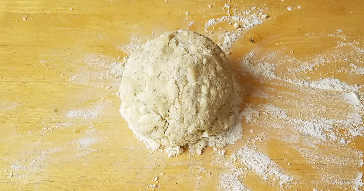 Savory Greek Flavored Scones dough kneaded into a ball