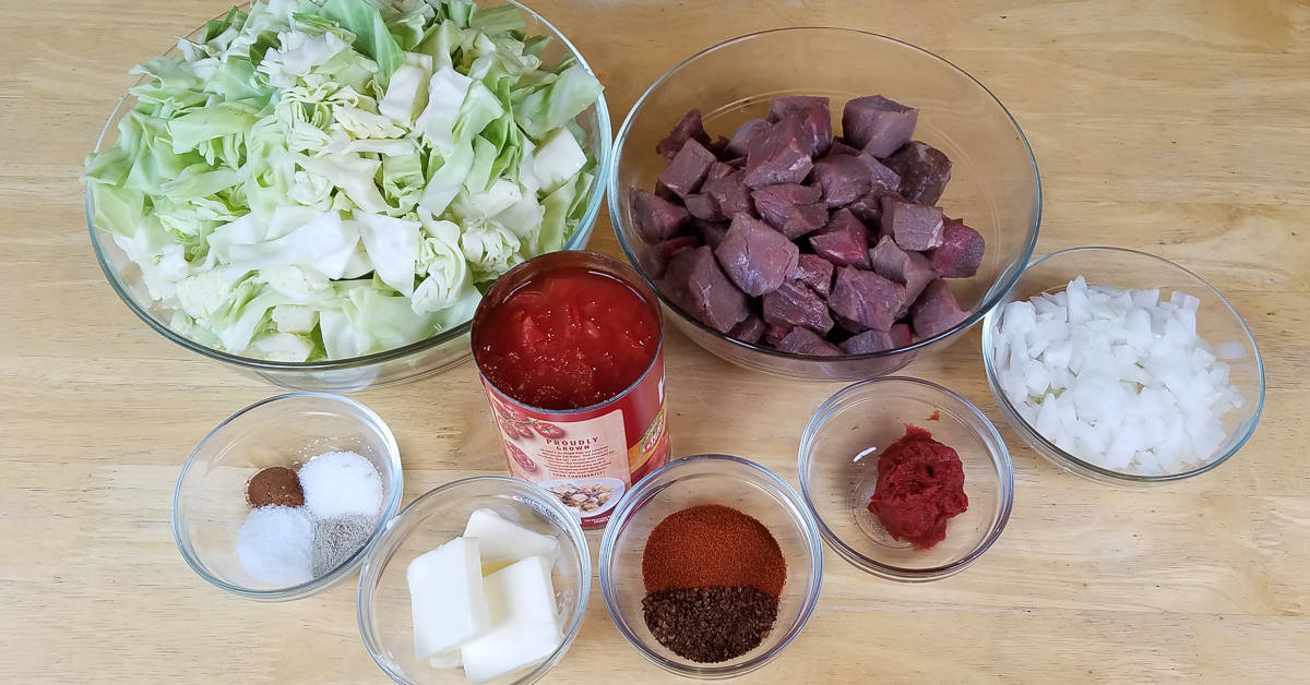 Turkish Beef and Cabbage ingredients