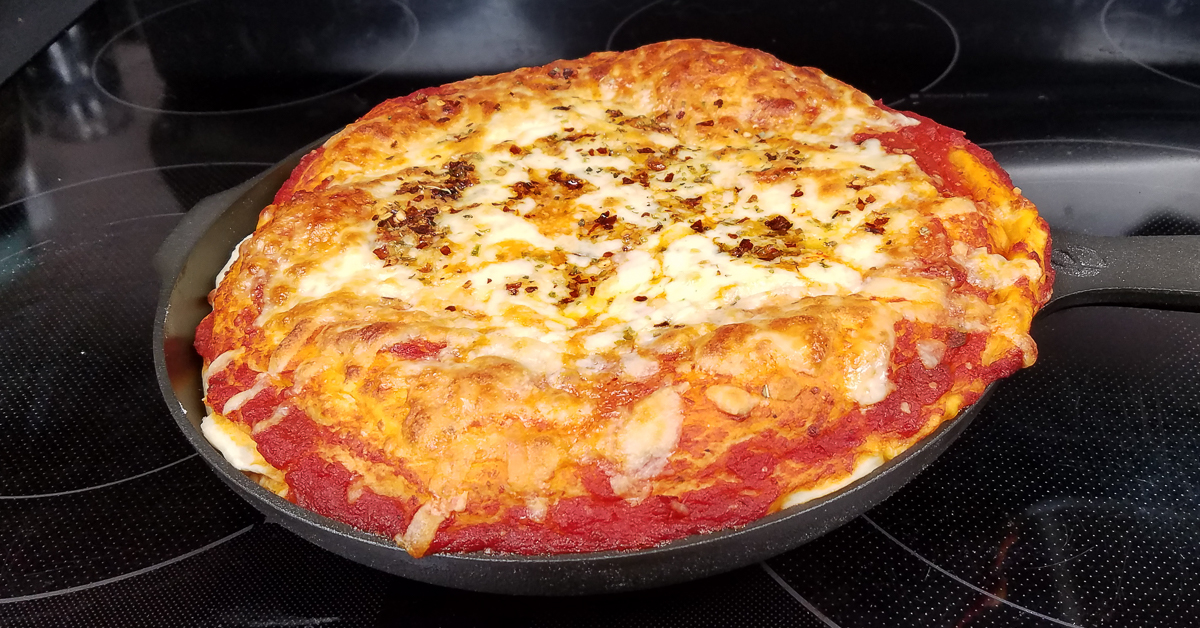 Chicago Style Stuffed Pizza right out of the oven