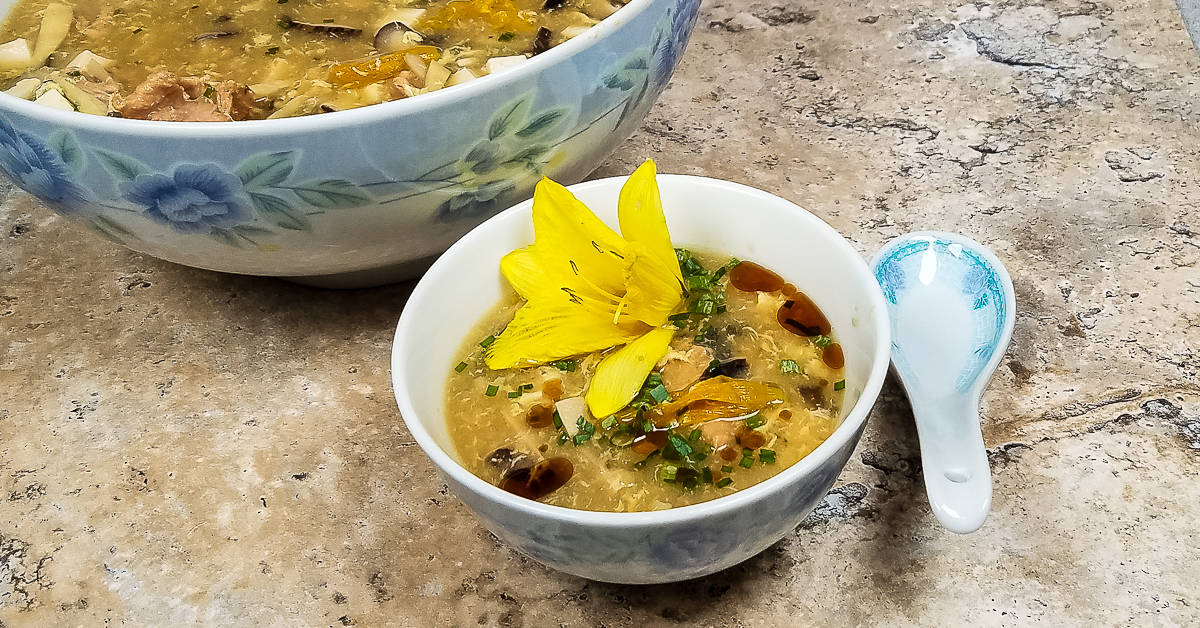 Hot and Sour Soup in a bowl