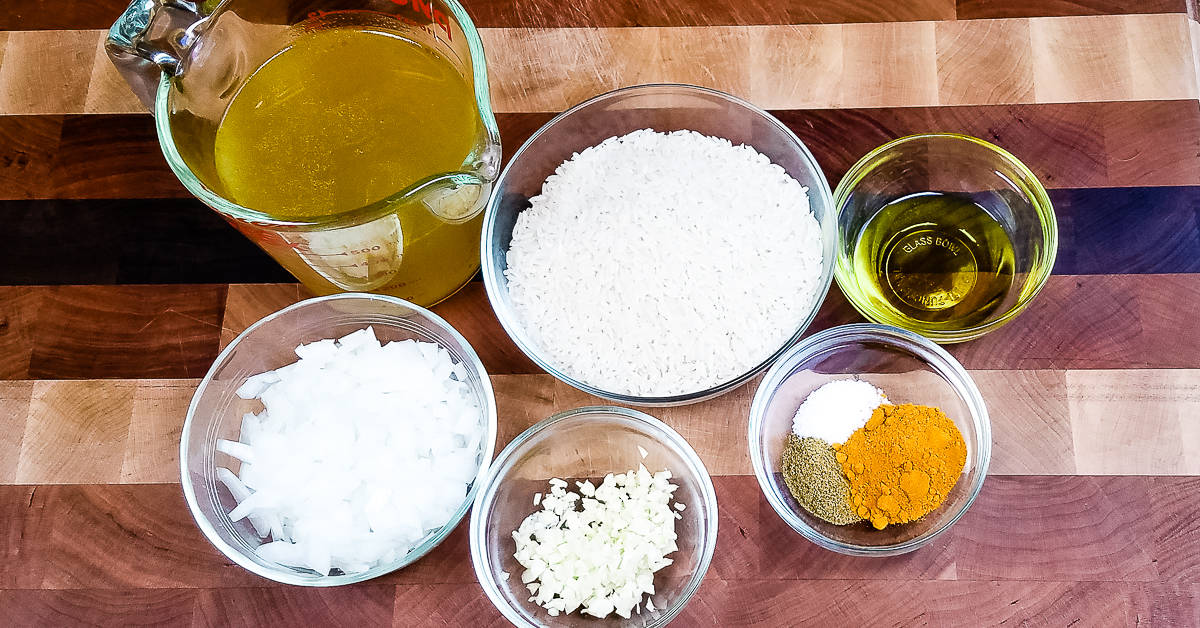 Middle Eastern Chicken and Rice rice ingredients