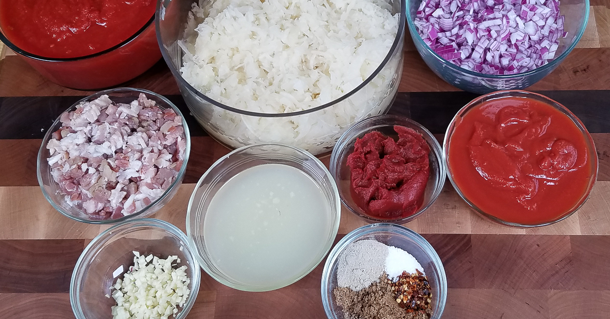 Ninja Foodie Stuffed Cabbage Rolls ingredients for sauerkraut sauce