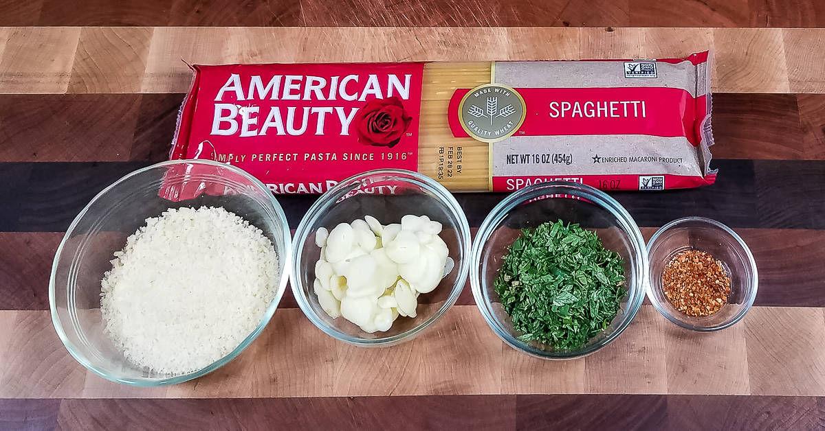 Spaghetti Aglio e Olio ingredients