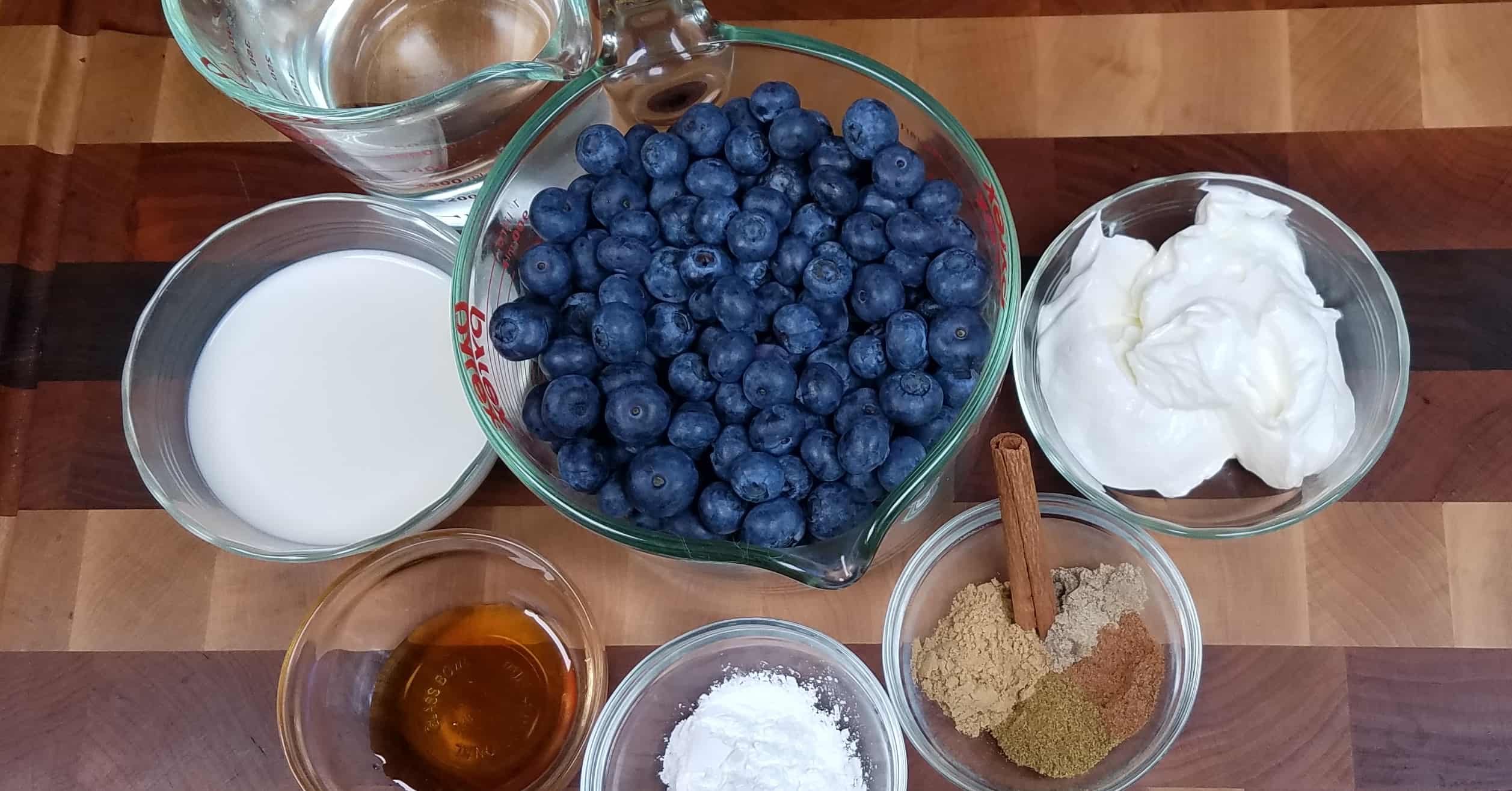 Spiced Blueberry Soup ingredients