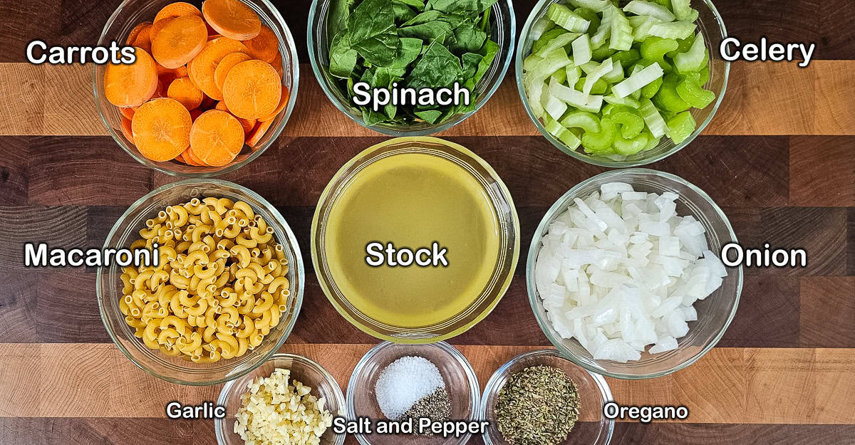 Ninja PossibleCooker Minestrone Soup ingredients Edit