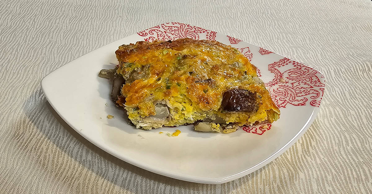 Egg Casserole With Artichokes and Mushroom plated 2