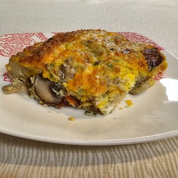 Egg Casserole With Artichokes and Mushroom plated 3