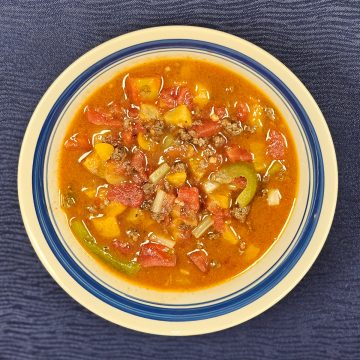 North African Flavored Lamb Soup plated 1