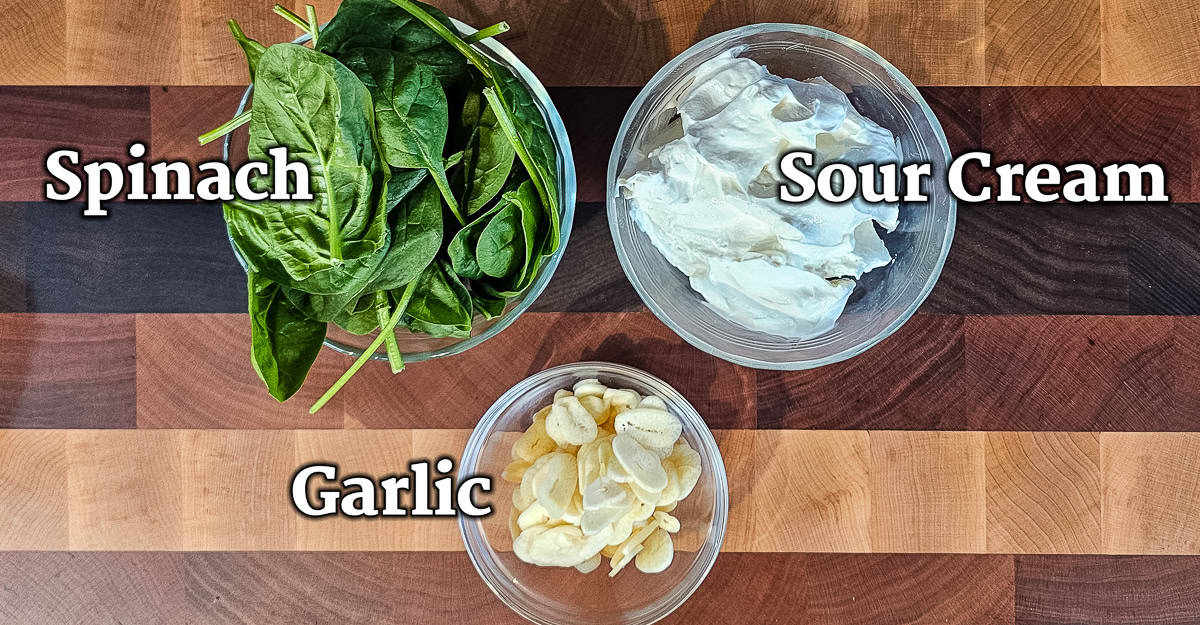 Sautéed Spinach With Garlic and Sour Cream ingredients